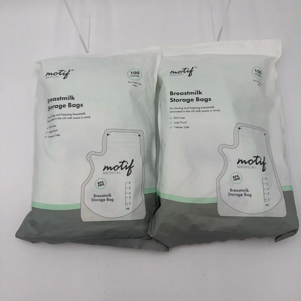 2 Sets Motif‎ Breast Milk Storage Bags 8oz Single Use Bag 100 count BPA-Free NEW